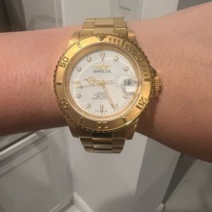 Invicta men’s gold tone watch